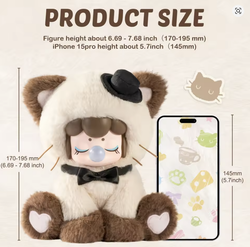 Cute Plush Blind Box Mystery Doll Set – Tea Time Kitties Collectible Series
