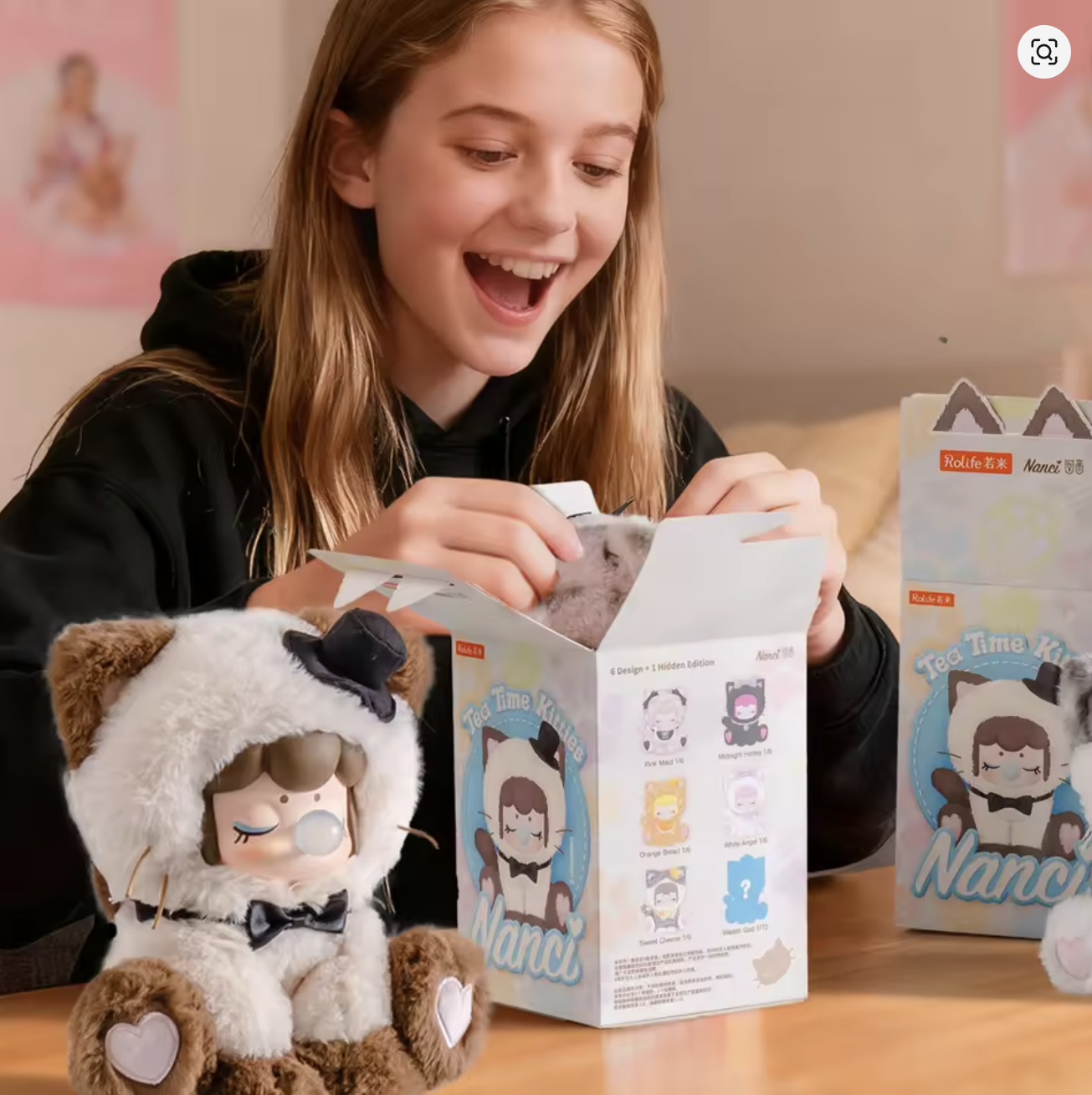 Cute Plush Blind Box Mystery Doll Set – Tea Time Kitties Collectible Series